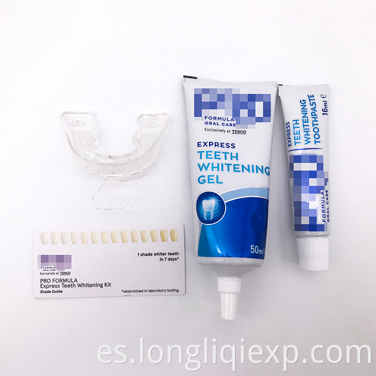 Kit de blanqueamiento de dientes Express Kit de gel y pasta de dientes